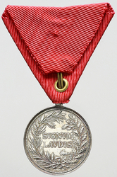 Vojenská záslužná medaile Signum Laudis, civilní stuha, stříbrná