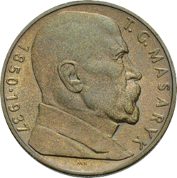 10 koruna 1990 T.G. Masaryk varianta a.