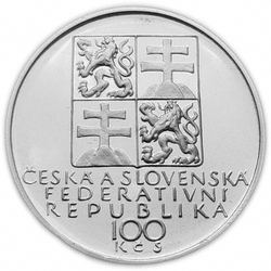 100 Kčs Stopadesáté výročí narození Antonína Dvořáka - 1991
