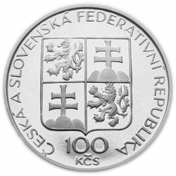100 Kčs Tisíci  výročí založení Břevnovského kláštera v Praze - 1992