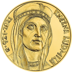 Mimořádná zlata mince kněžna Ludmila B.K, 10 000 Kč.