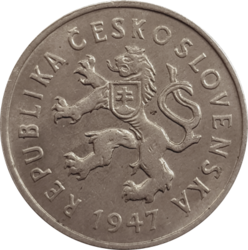 2 koruna 1947