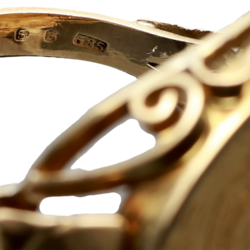 Dobový prsten se zlatou mincí - 10 koruna 1901