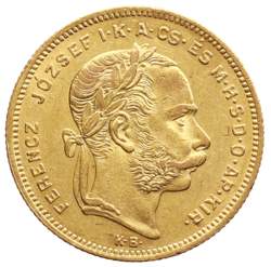8 zlatník / 20 frank 1876 KB