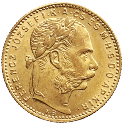 8 zlatník / 20 frank 1887 KB