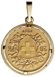 Zlatý medailonek 20 Frank 1927