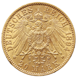 20 Mark 1894 A - Wilhelm II.