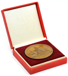 Bronzová medaile Na paměť padlých ve válce s Dánskem 1864, 70 mm. - etue