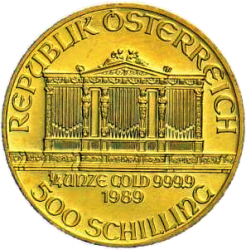 Wiener Philharmoniker 1/4 Oz. 1989 (7,77 g./Zlato 999/1000)