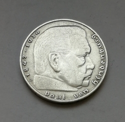 2 Reichsmark 1936 D (Říšská 2 marka) hs36d01