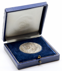 Stříbrná medaile k úmrtí T. G. Masaryka 1937 - 40 mm., původní etue