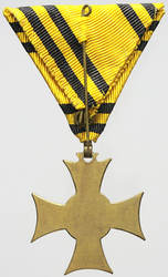 Pamětní kříž z let 1912 - 1913, bronz zlacená
