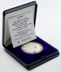 Stříbrná medaile "9.9.99" - 35 mm., etue