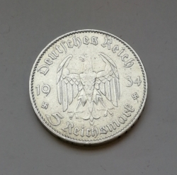 5 Reichsmark 1934 J (Říšská 5 marka) k34j01