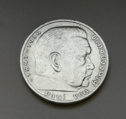 5 Reichsmark 1938 D (Říšská 5 marka) 5MHS