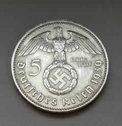 5 Reichsmark 1939 J (Říšská 5 marka) hs39j01 