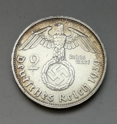 2 Reichsmark 1939 G (Říšská 2 marka) hs39g01