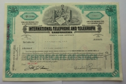 Akcie - Internacional telephone and telegraph corporation - USA