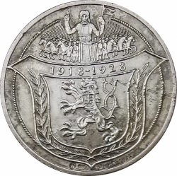 Stříbrná medaile - Jsem ražen z českého kovu 1928