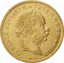 4 zlatník / 10 frank 1881 KB