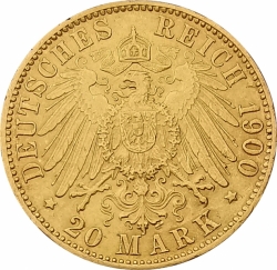 20 Mark 1900 Hamburg J