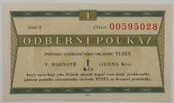 1 Kčs tuzex 1980/II. - 1 bon