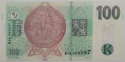 100 Kč vzor 2018 s přítiskem 100. výročí měnové odluky 