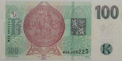 100 Kč vzor 2018 s přítiskem 100. výročí měnové odluky - série M28