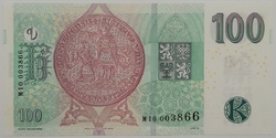 100 Kč vzor 2018 s přítiskem 100. výročí měnové odluky - série M10