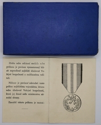 Medaile za službu vlasti, bronz I. vydání, stužka, dekret, etue
