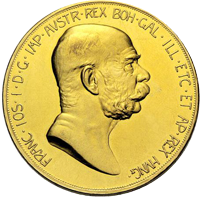 Zlaté mince František Josef I.