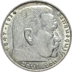 5 Reichsmark (Říšská 5 marka)