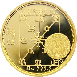 Vydání souboru právních dokumentů Koruny České 1999 PROOF (7,7 g./Zlato 999,9/1000)