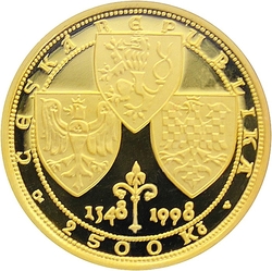 Vydání souboru právních dokumentů Koruny České 1999 PROOF (7,7 g./Zlato 999,9/1000)