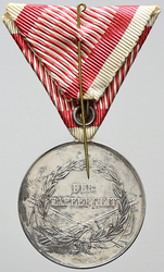 Medaile za statečnost, I. třída, František Josef I., vojenská stuha, puncovaná, stříbro