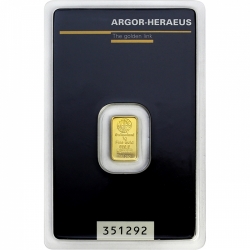 Argor Heraeus (1 g./Zlato 999,9/1000) v dárkovém balení s mašlí