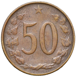 50 haléř 1969 varianta B letopočet bez teček
