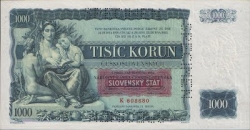 1000 Ks 1934 - "Slovenský štát" 