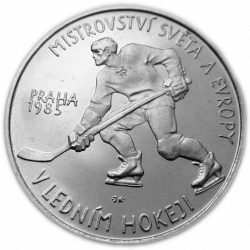 100 Kčs Mistrovství světa v ledním hokeji - 1985