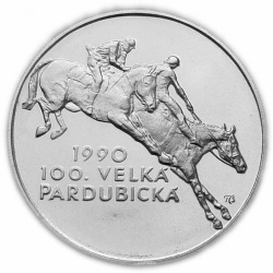 100 Kčs Konání 100 závodu Velká Pardubická - 1990