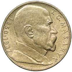 10 koruna 1990 T.G. Masaryk varianta B.