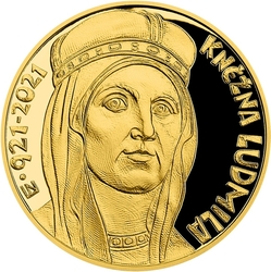 Mimořádná zlata mince kněžna Ludmila PROOF, 10 000 Kč.