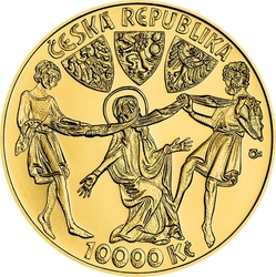 Mimořádná zlata mince kněžna Ludmila B.K, 10 000 Kč.