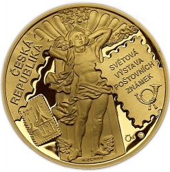 Zlatá medaile Praga 2008 světová výstava poštovních známek PROOF