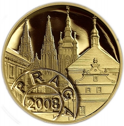 Zlatá medaile Praga 2008 světová výstava poštovních známek PROOF