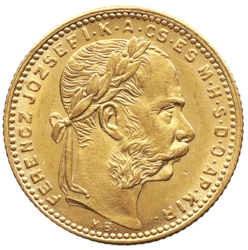 8 zlatník / 20 frank 1883 KB
