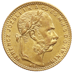 8 zlatník / 20 frank 1885 KB
