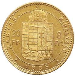 8 zlatník / 20 frank 1885 KB