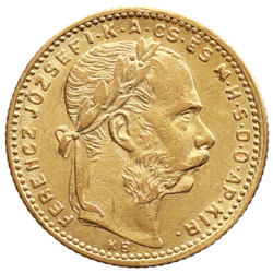 8 zlatník / 20 frank 1884 KB