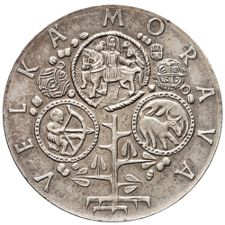 Stříbrná medaile Velká Morava - Kolářský 1972 - 34 mm.